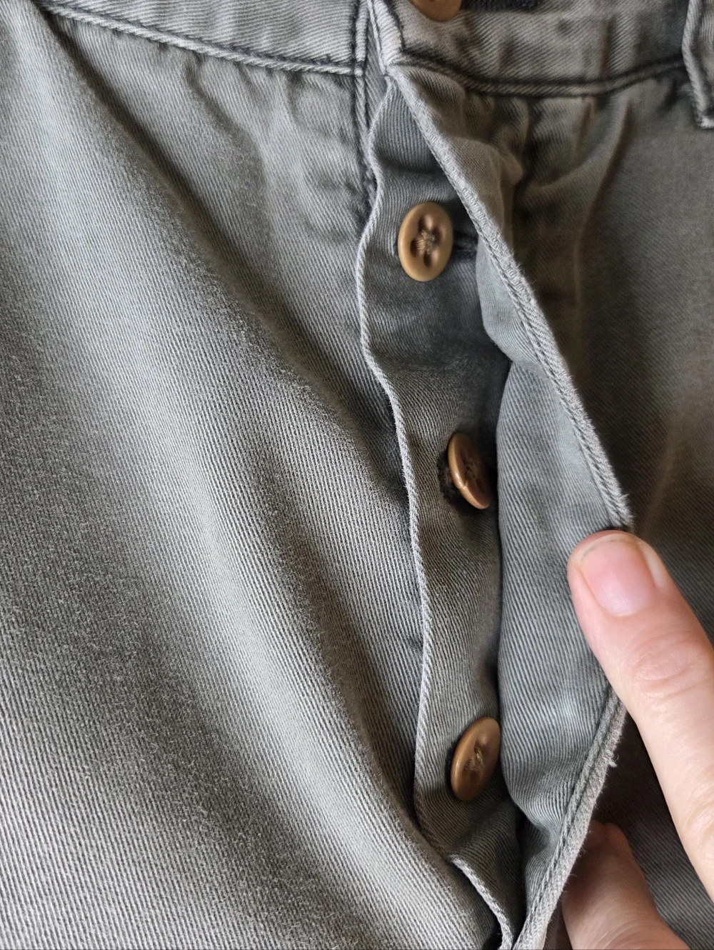 Faherty Brand Olive Green Chino Shorts Button Fly Casual Summer 30